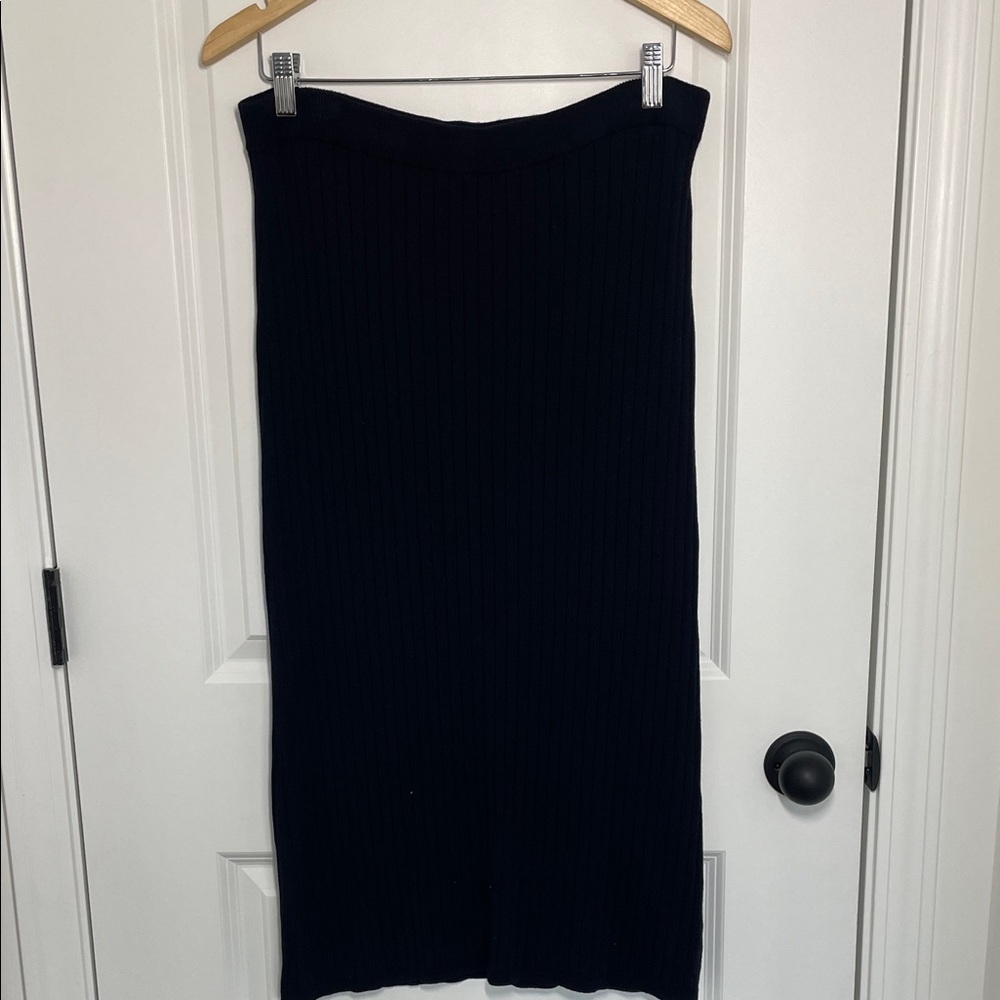 Talbots Women’s Ribbed Pencil Skirt Navy M